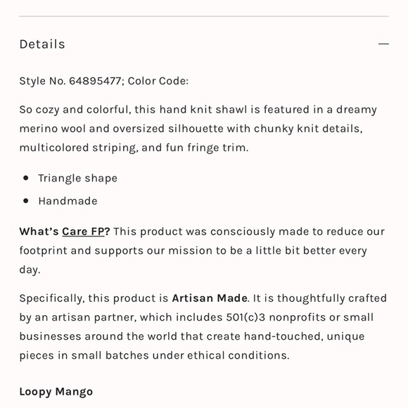 NEW Free People x Loopy Mango Hand Knit Multi Stripe Fringe Shawl - Picture 13 of 15